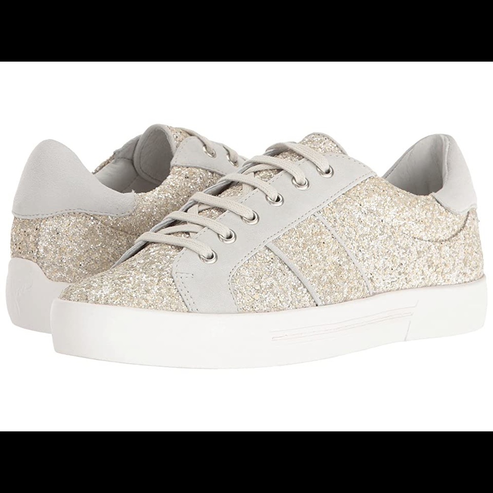Joie Latte Glitter Suede Women’s Sneaker size 10 Shoes